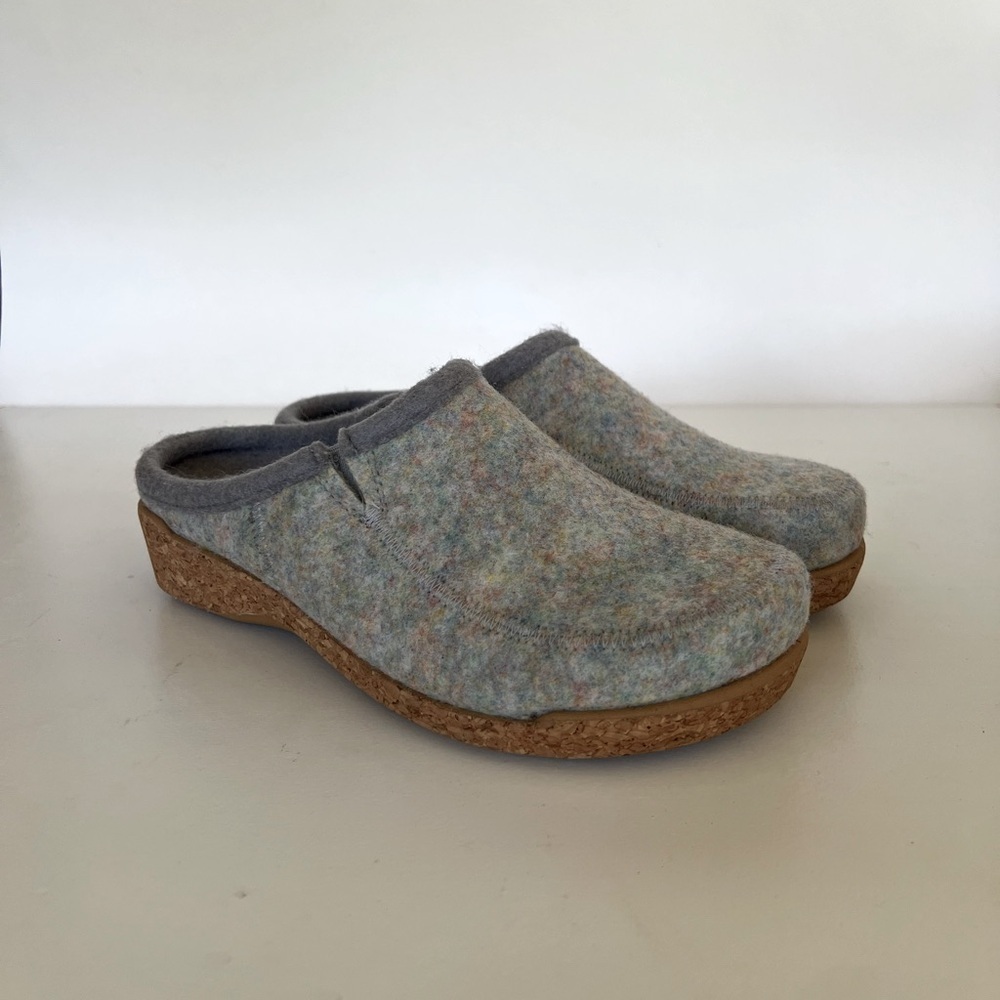 NWT Taos Wool Do Clog in Light Heathered Grey Wool, size 36